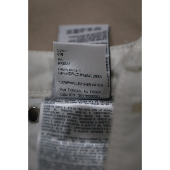 R13 Womens Size 25 Kick Crop Jeans Distressed Garret White Italy Denim Luxury - Picture 10 of 14